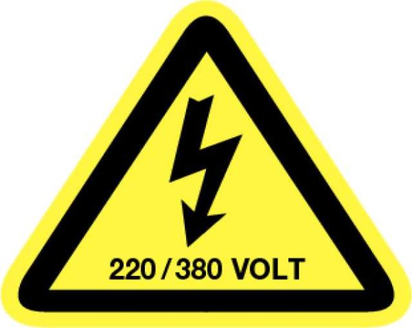 380 Вольт бирка