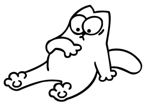 Кот Саймона. Раскраска