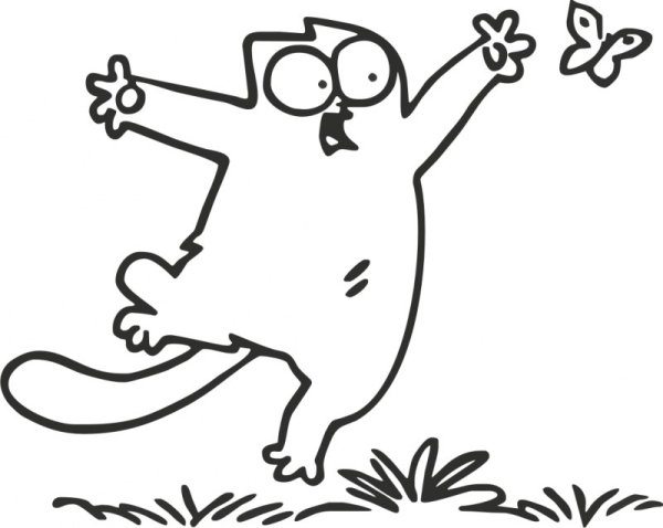 Наклейка кот Саймона