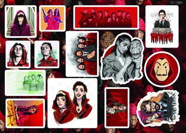 La casa de papel наклейки