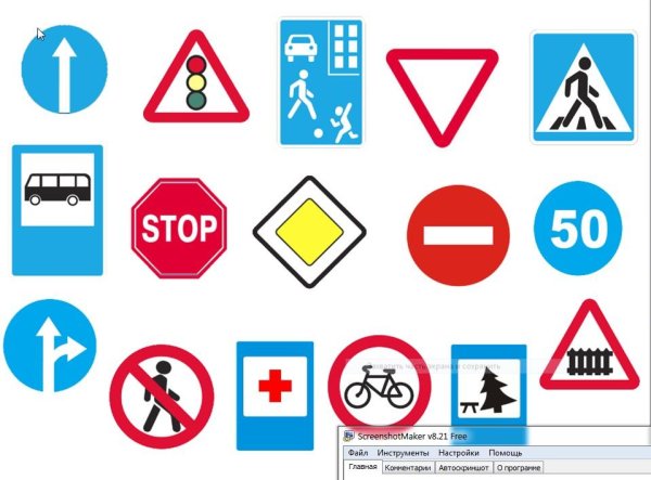 Дорожные знаки цветные