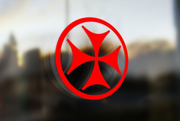 Грузинский крест наклейка на машину