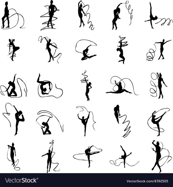 Гимнастка интерьерная наклейка