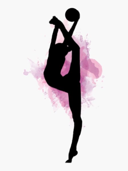 Гимнастка черный силуэт