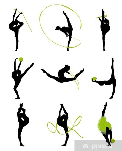 Силуэт гимнастки художественной