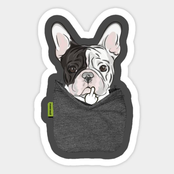 Наклейка французский бульдог
