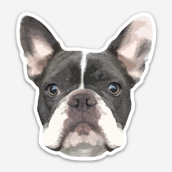 Наклейки на авто французский бульдог