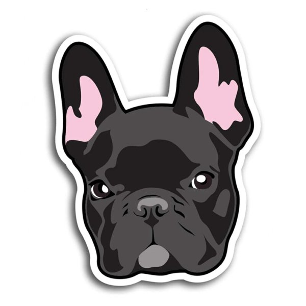 Наклейка на машину бульдог