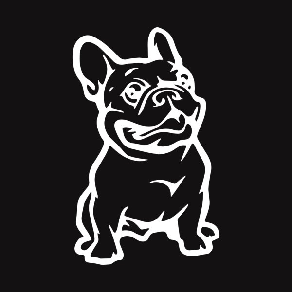 Наклейка на машину бульдог