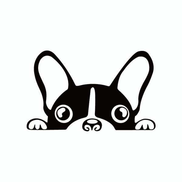 Наклейки на авто французский бульдог