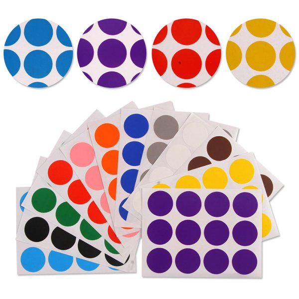 Стикеры круглые цветные