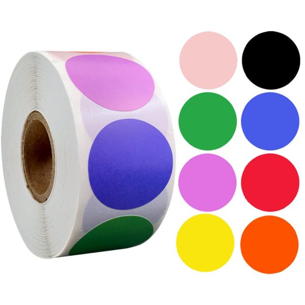 Стикеры круглые цветные