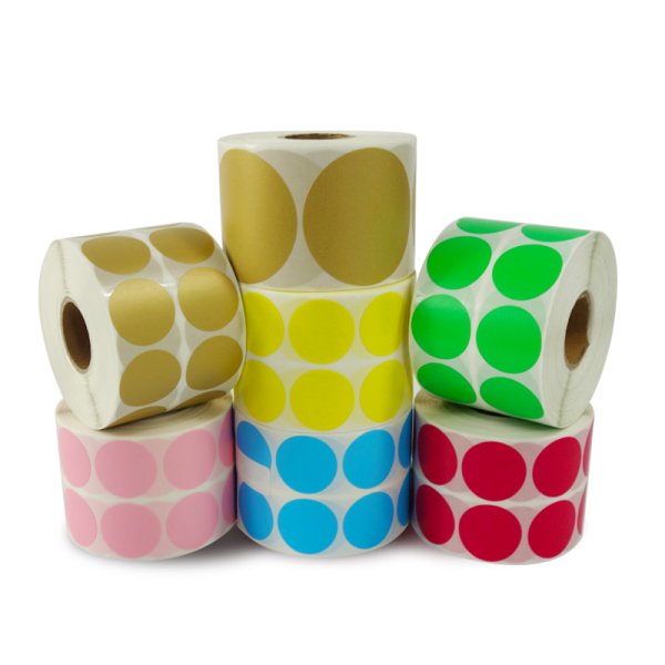 Стикеры круглые цветные