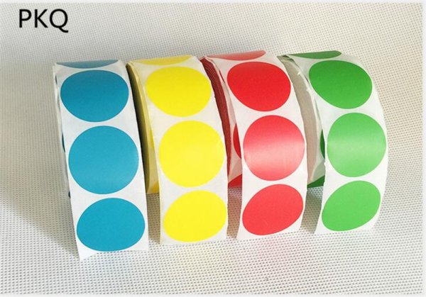 Стикеры круглые цветные