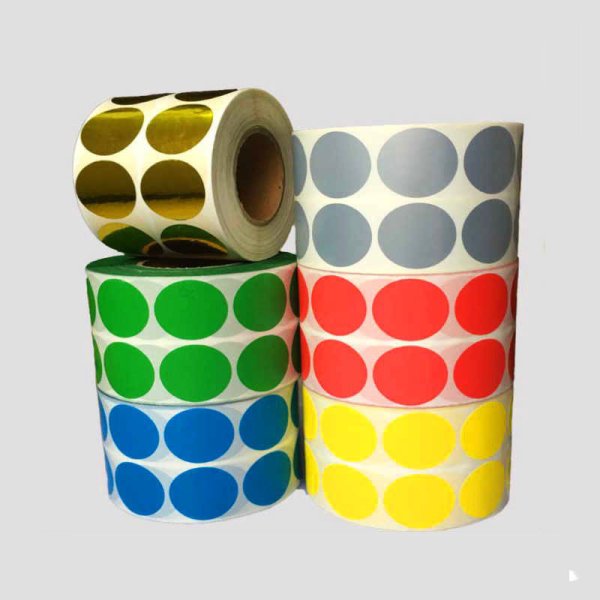 Цветные круглые термоэтикетки
