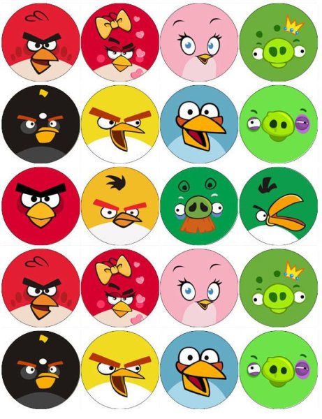 Наклейки Энгри бердз