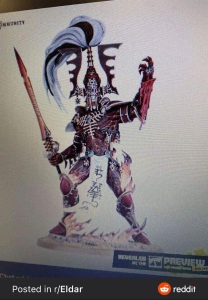 Aeldari avatar of Khaine Miniature