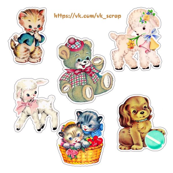 Наклейки детские маленькие