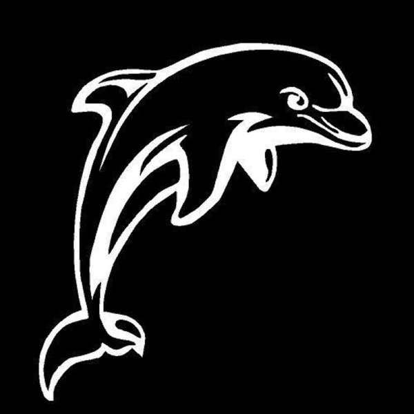 Дельфины трафарет