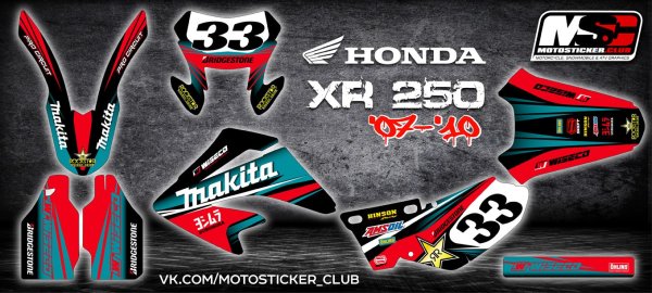 Наклейки Хонда XR 250
