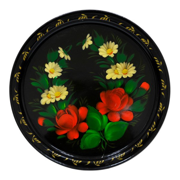 Жостовские подносы одуванчики