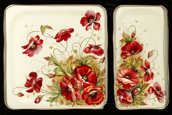 Жостовская роспись Мак