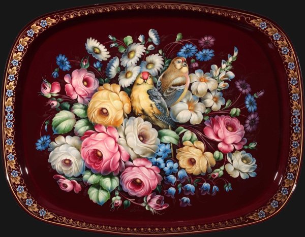 Тенёжка Жостовская роспись