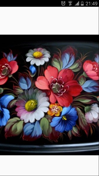 Жостовская роспись выправка