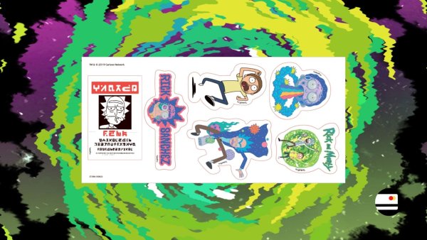 Наклейки карты тинькофф Рик и Морти