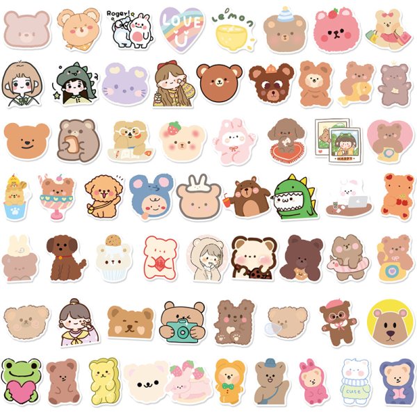 Стикеры корейские мишки