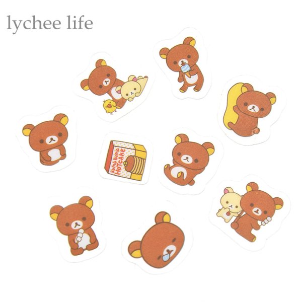 Корейские наклейки мишки и синие наклейки