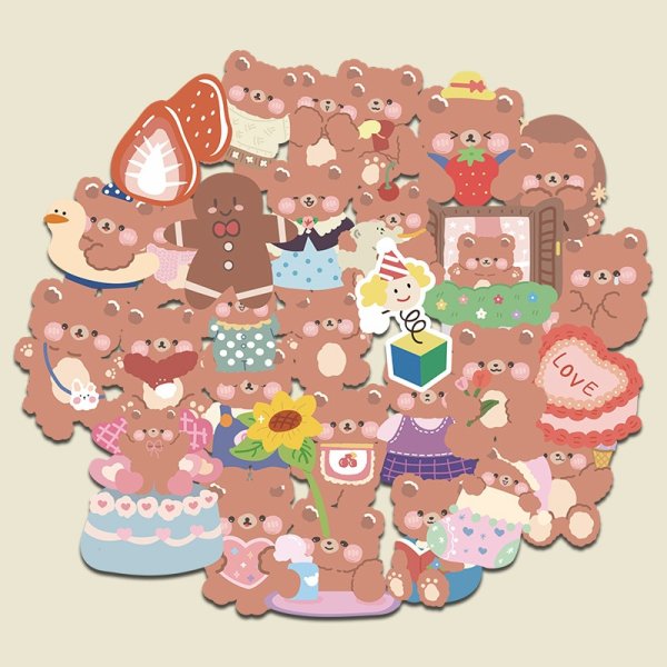 Наклейки корейских мишек и Зайков