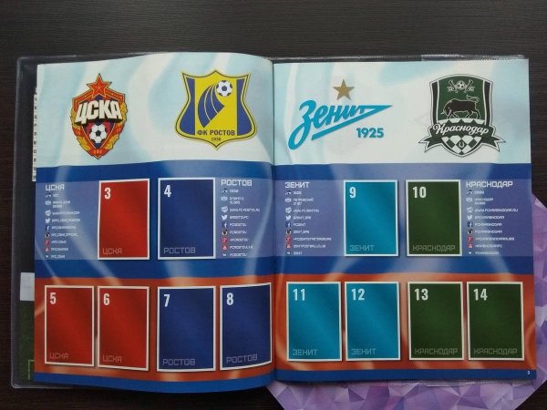 Наклейки 2022/23 Российская премьер лига Panini