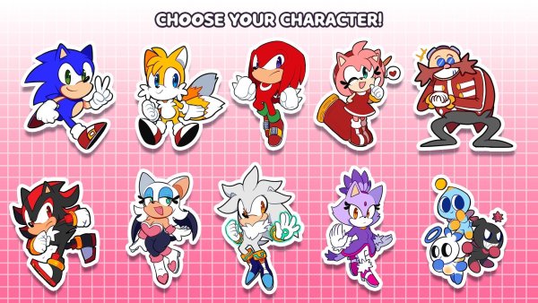 Маленькие наклейки с Соником