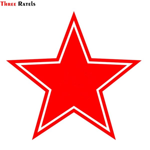 Наклейки на авто красная звезда