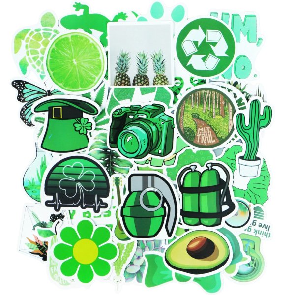 Наклейки зеленого цвета