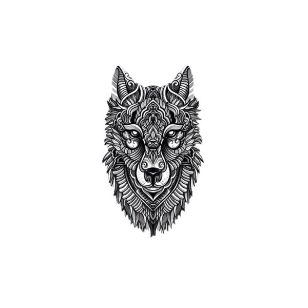 Тату волк Полинезия