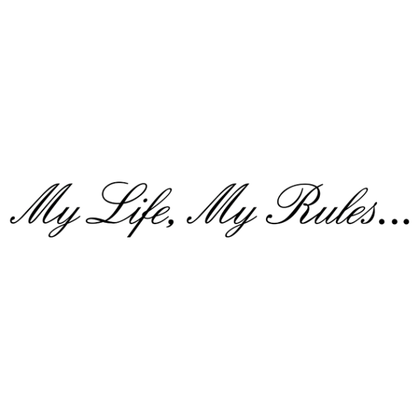 Наклейка my Life my Rules