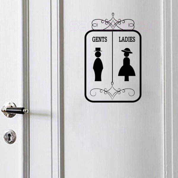 Наклейка на дверь туалета прикольные