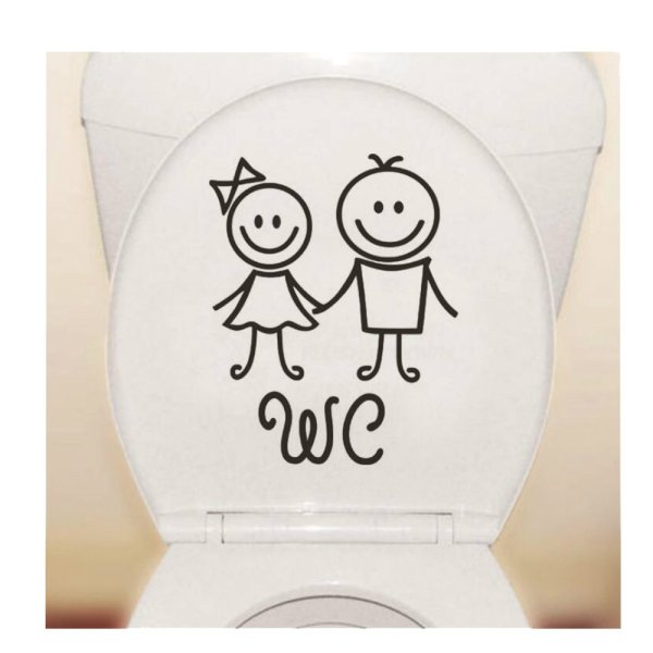 Креативные наклейки на туалет