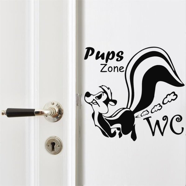 Забавные наклейки на дверь