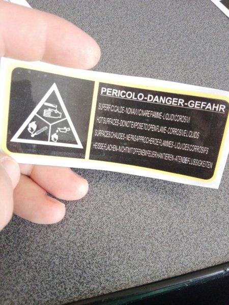 Информационные наклейки