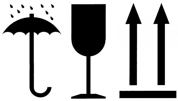 Манипуляционный знак хрупкое осторожно