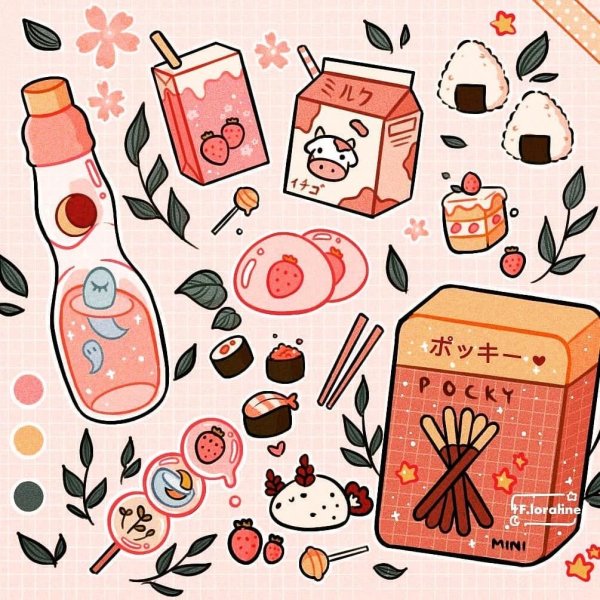 Кавайные Стикеры