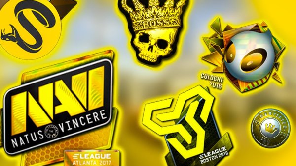 Золотые наклейки КС