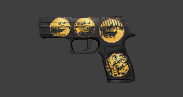 Красивые жёлтые наклейки КС го