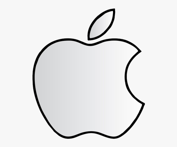 Трафарет яблоко Эппл