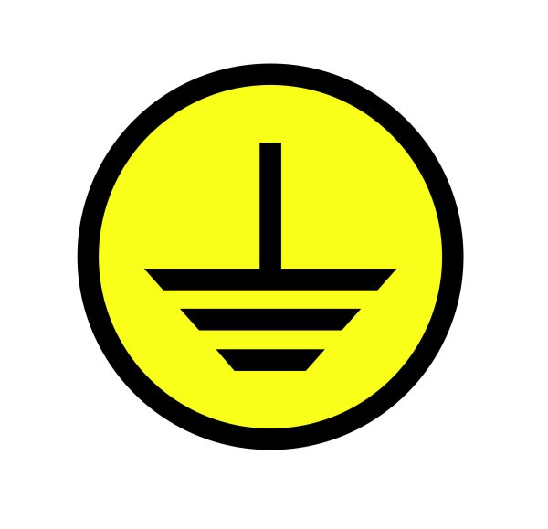 Знак заземления 30х30 IEK арт.4476э