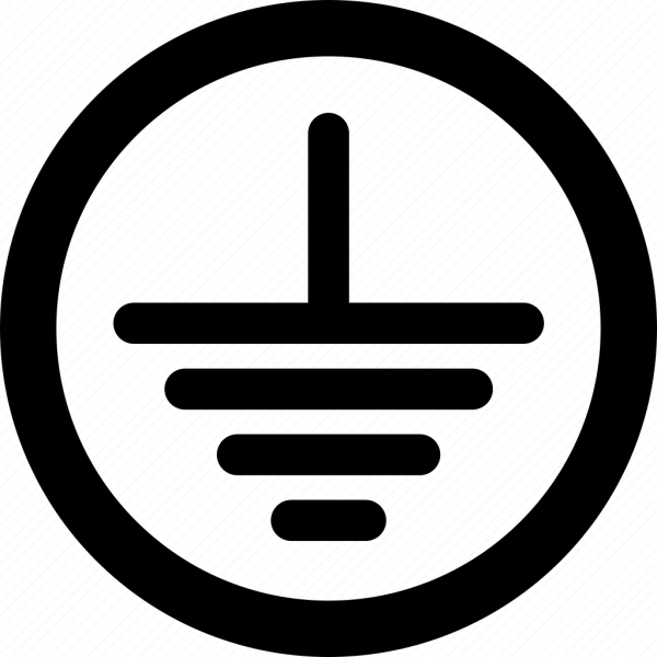 Знак заземления ГОСТ вектор