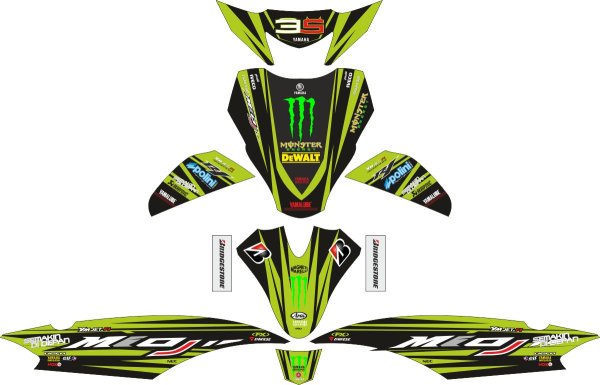 Комплект наклеек на скутер